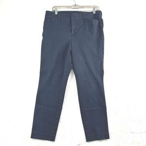 Old Navy Pixie Pants Womens 12 Navy Blue High-Rise Slim  Secret-Smooth Pockets